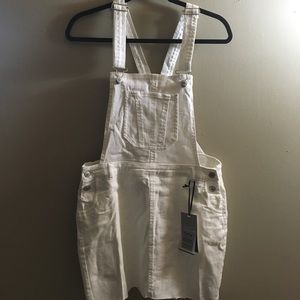 NWT White Denim Overall Skirt